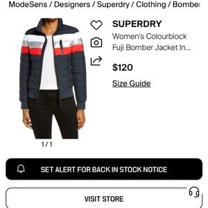 Superdry Black, Red, and Silver Jacket